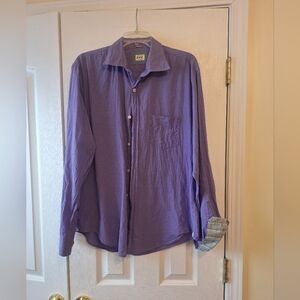 Hartford Men's Purple Button-Up Shirt